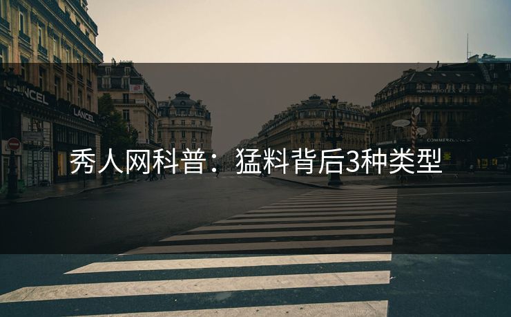 秀人网科普：猛料背后3种类型