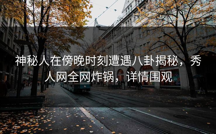 神秘人在傍晚时刻遭遇八卦揭秘，秀人网全网炸锅，详情围观